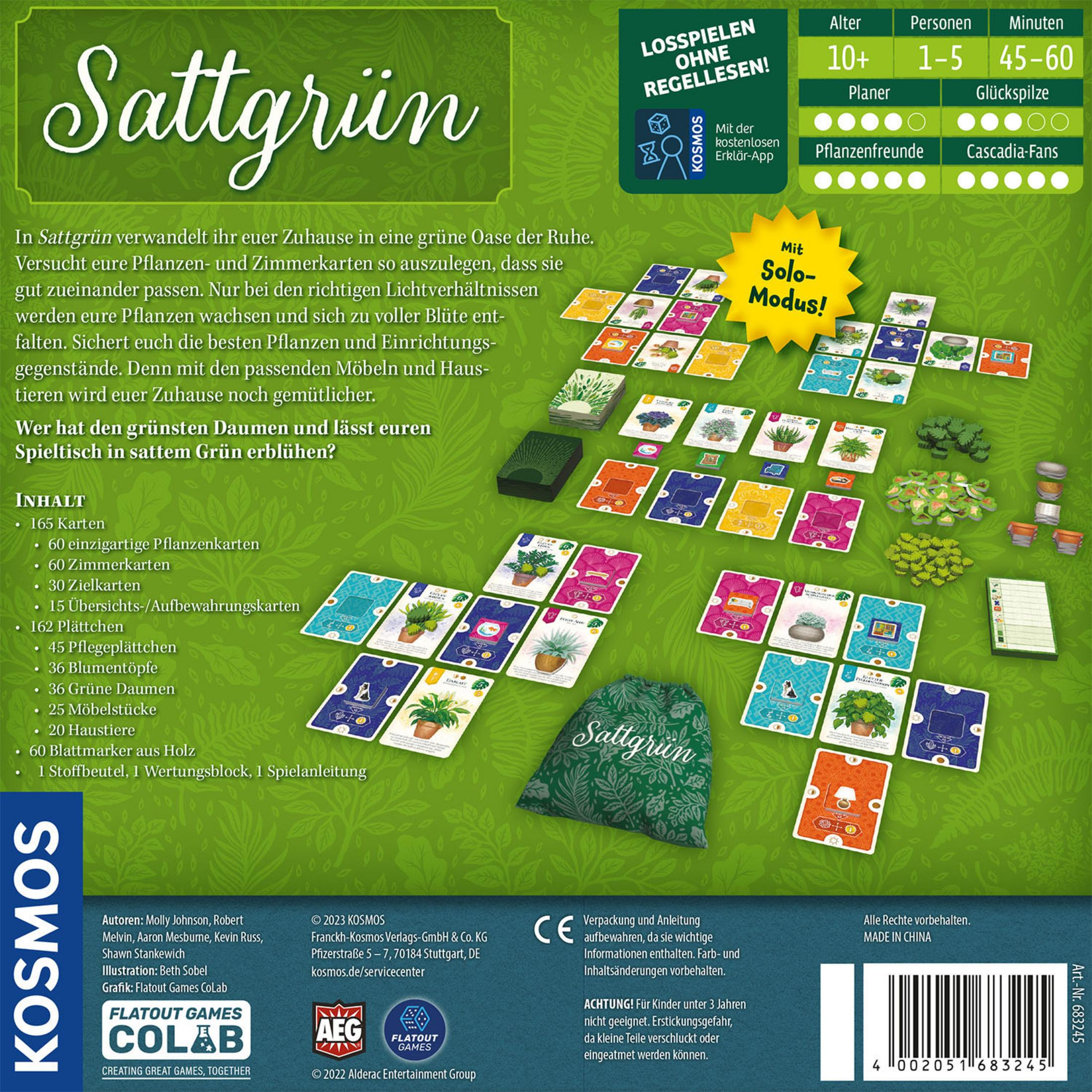 Ein Brettspiel mit Karten, Spielsteinen und dem Titel des Spiels auf der Schachtel.