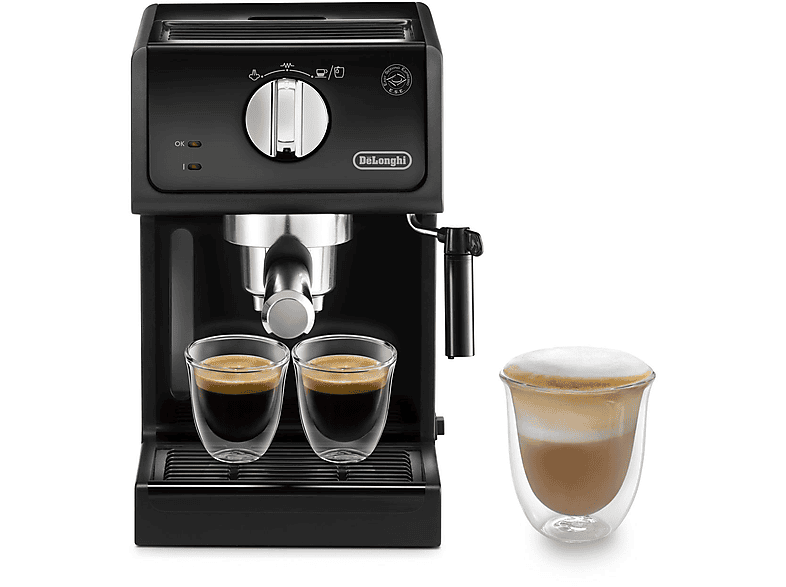 DE LONGHI ECP 31.21 SCHWARZ Espressomaschine Schwarz/Silber