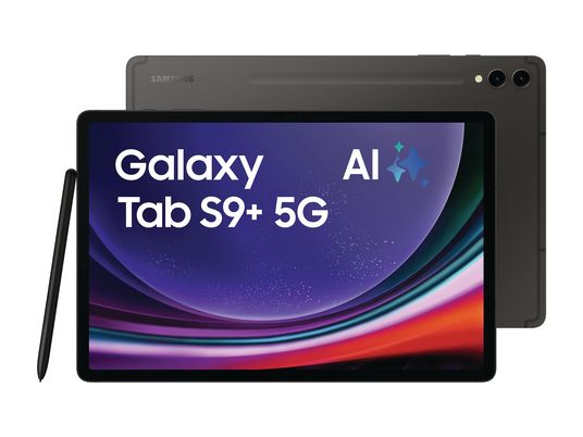 Tablet - SAMSUNG Tab S9+ 5G Graphite, Negro, 256 GB, 12,4 " WQXGA+, 12 GB RAM, Android, Android