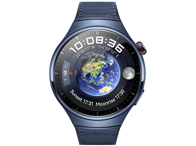 HUAWEI WATCH 4 PRO AEROSPACE-GRADE TITANIUM ALLOY Smartwatch Titan Leder, 140-210 mm, Ozeanblau