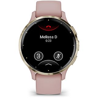 Reloj deportivo - GARMIN Venu 3S, Rosa, 18 mm, 1,2 "