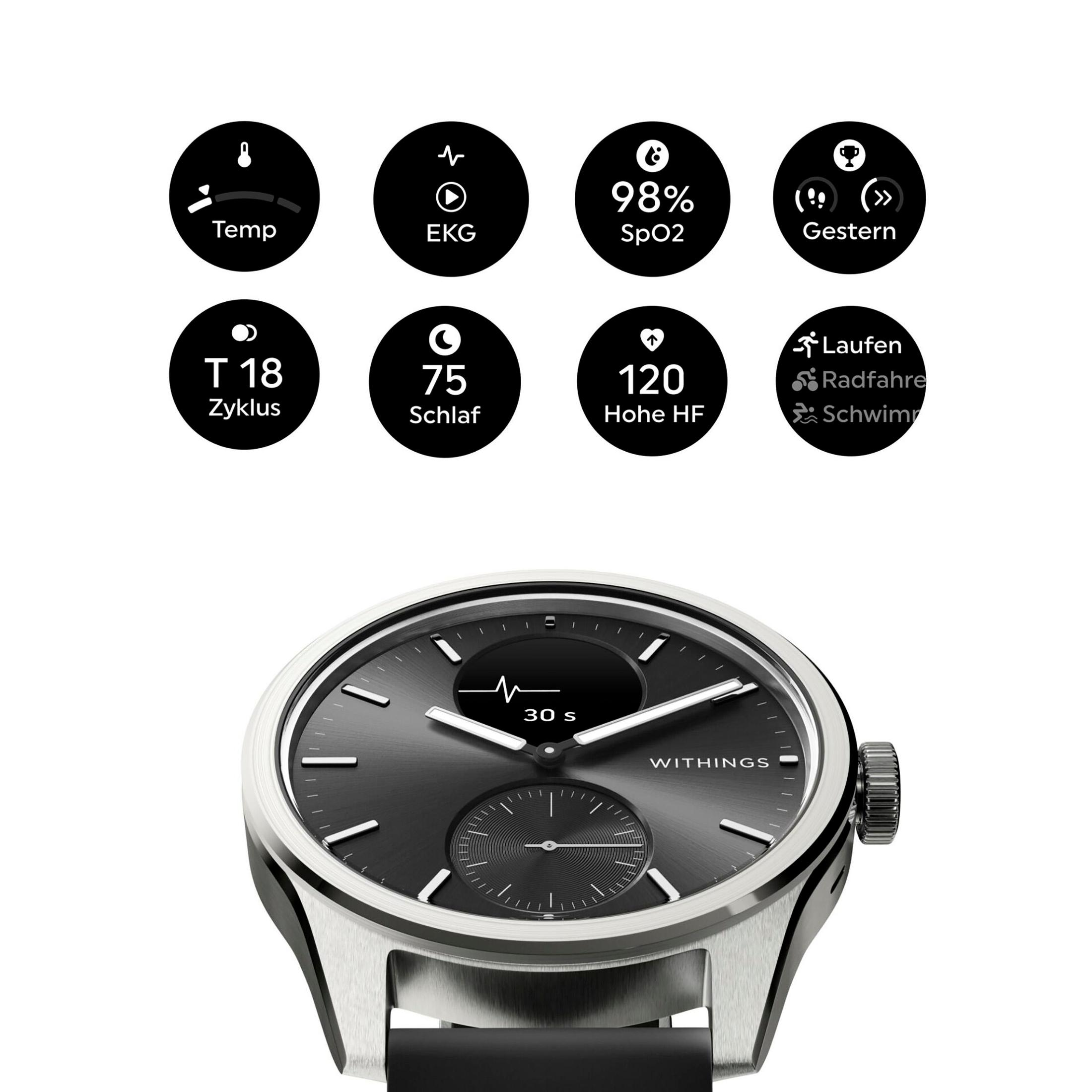 Blueshaweu Cinturino da 18 mm e 20 mm, compatibile con smartwatch Withings, cinturino di ricambio in nylon per ScanWatch 2, 38 mm, ScanWatch 2, 42 mm, 18 mm, Nylon