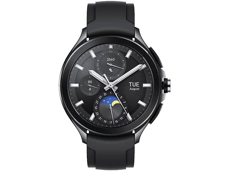 XIAOMI WATCH 2 PRO LTE BLACK Smartwatch Aluminium Fluorkautschuk, 22 mm, Black