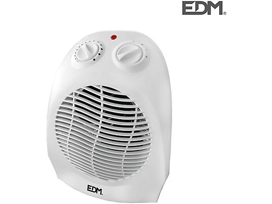 Calefactor portátil - EDM 305015390, 2000 W, 2 niveles de calor, Blanco