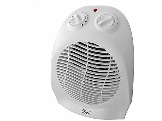 Calefactor portátil - EDM 305015390, 2000 W, 2 niveles de calor, Blanco