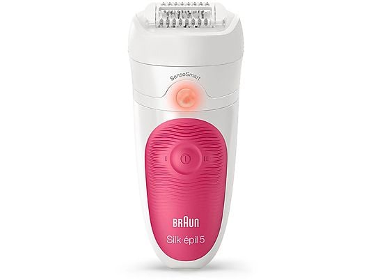 BRAUN SILK-EPIL 5-500 SENSOSMART Epilierer, Weiß / Pink