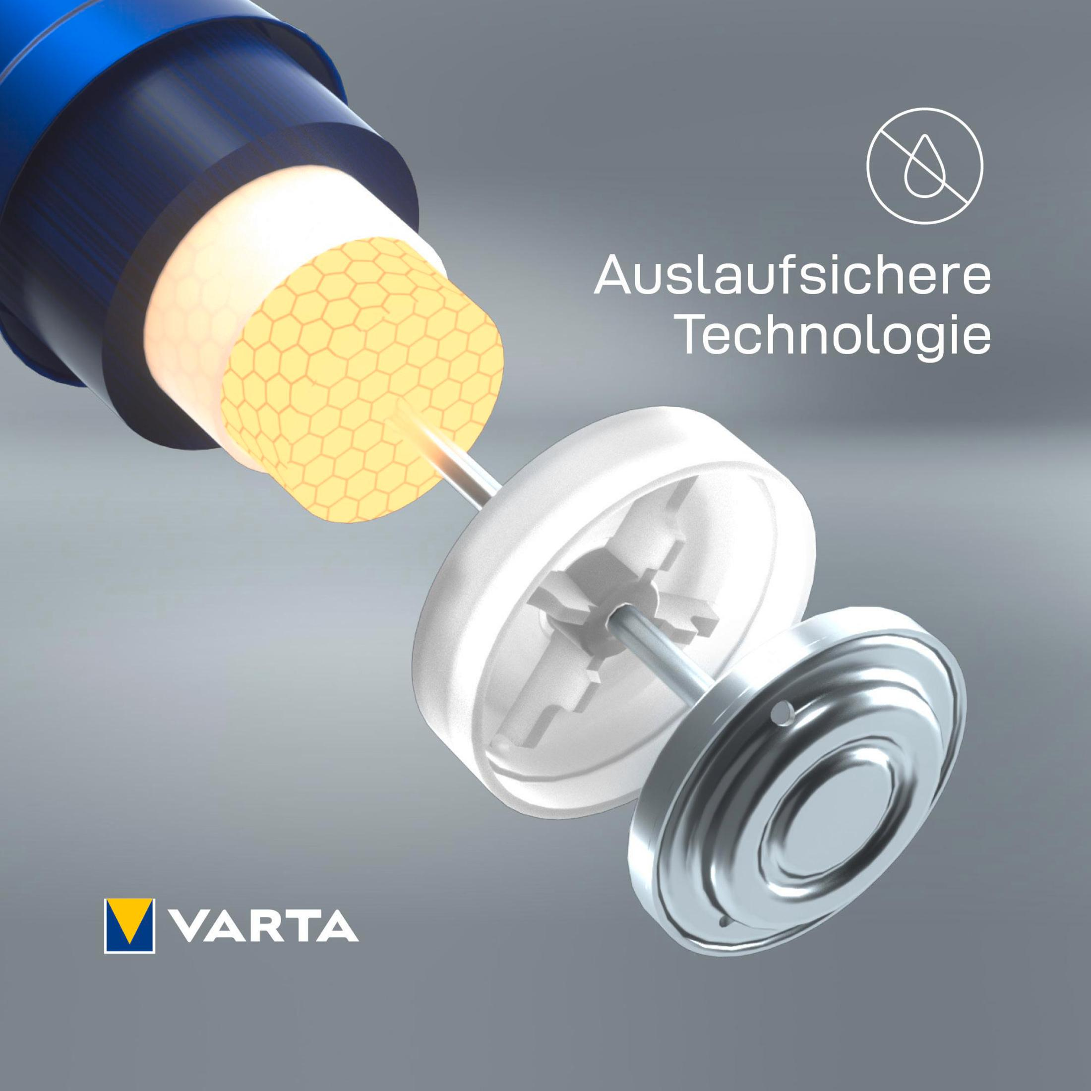 Elementy baterii. Przekrój pokazuje warstwy wewnętrzne, w tym żółtą strukturę plastra miodu.