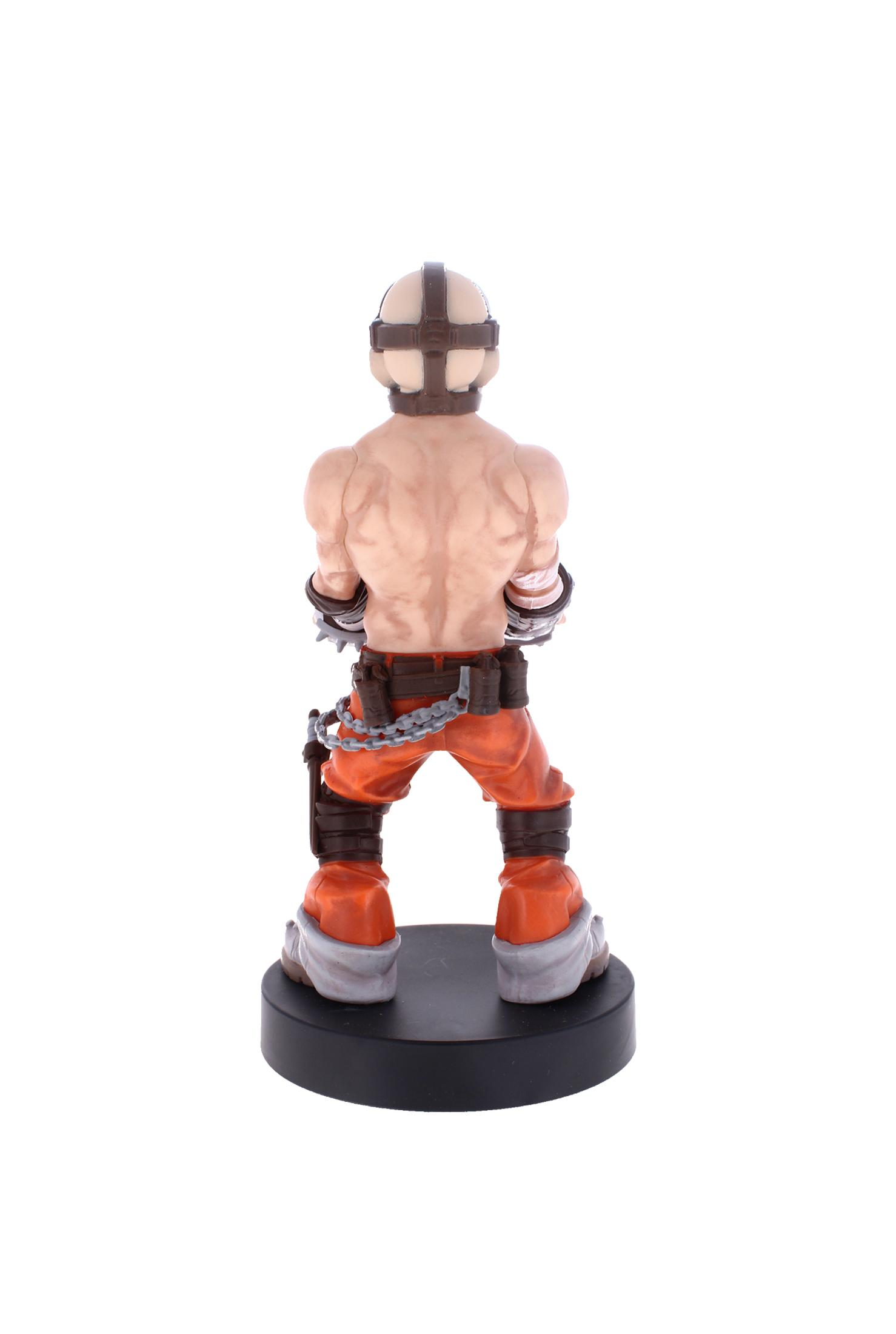 Una action figure maschile, vista da dietro. È a torso nudo e indossa pantaloni arancioni, stivali e una maschera.