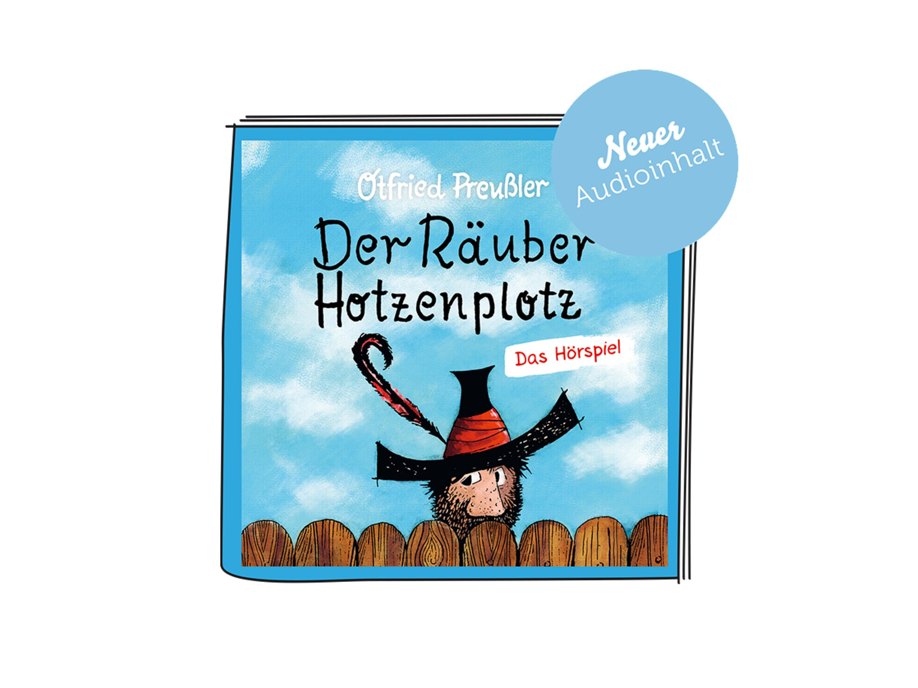 Ein Buchcover mit dem Titel 'Der Räuber Hotzenplotz', mit einer Cartoonfigur.