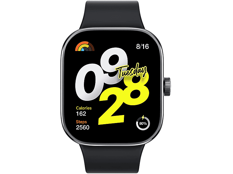 XIAOMI REDMI WATCH 4 OBSIDIAN BLACK Smartwatch Aluminiumlegierung TPU, 20-200 mm, Black
