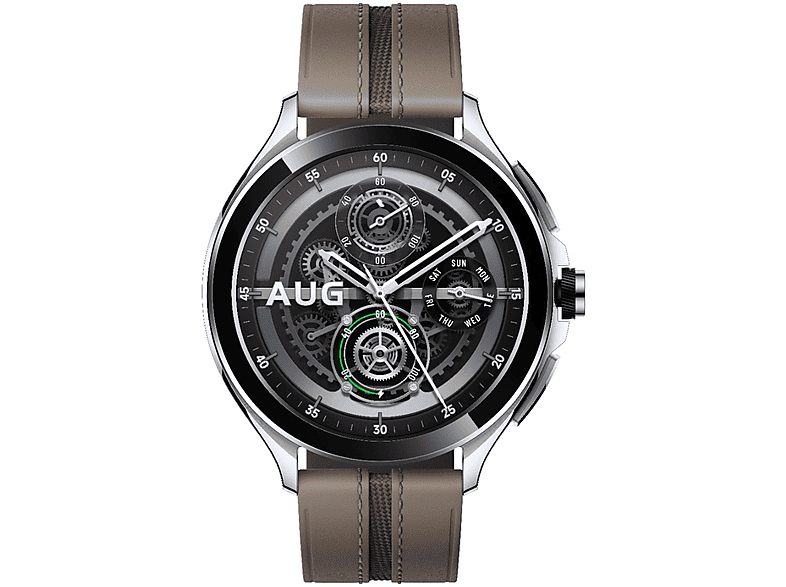 XIAOMI WATCH 2 PRO LTE SILVER Smartwatch Aluminium Fluorkautschuk/Leder, 22 mm, Silver