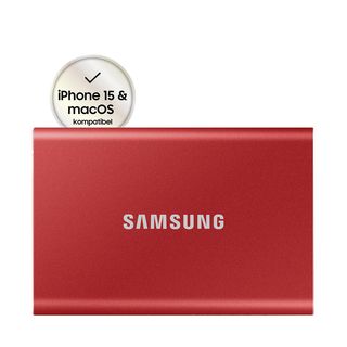 SAMSUNG MU-PC1T0R/WW PORT. SSD T7 1TB METALLIC RED, 1 TB SSD, extern, Metallic red
