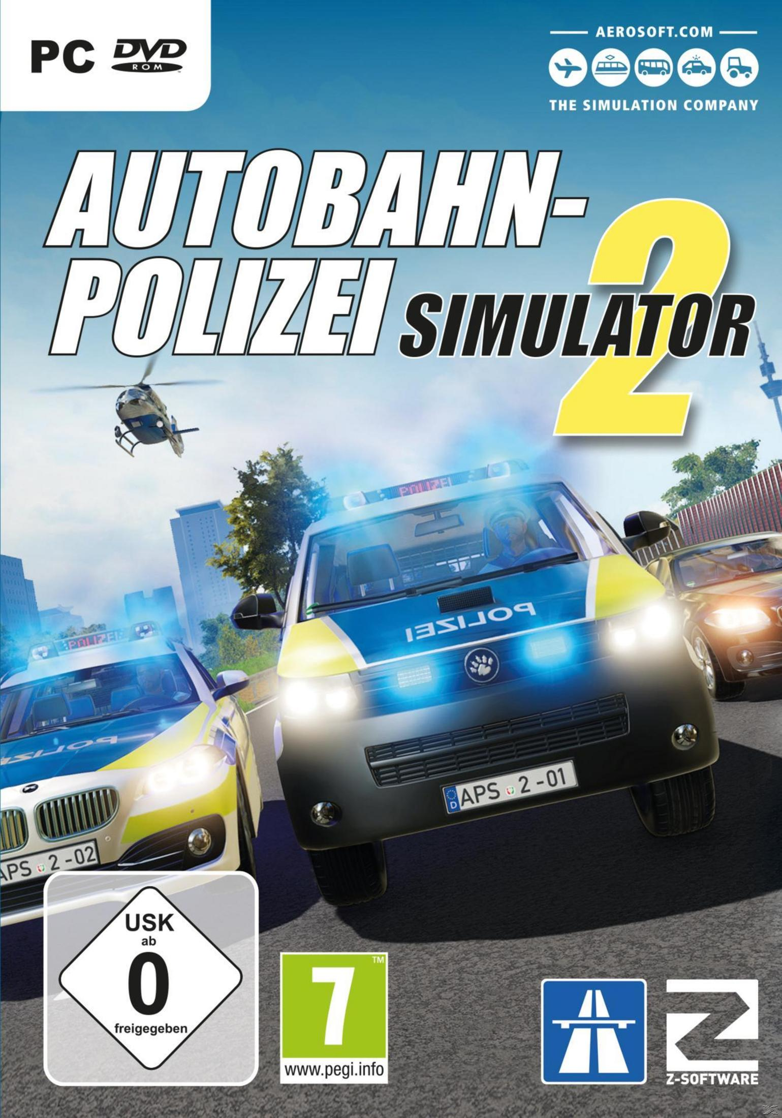 Autobahnpolizei Simulator 2 Spielbox mit Polizeiautos.