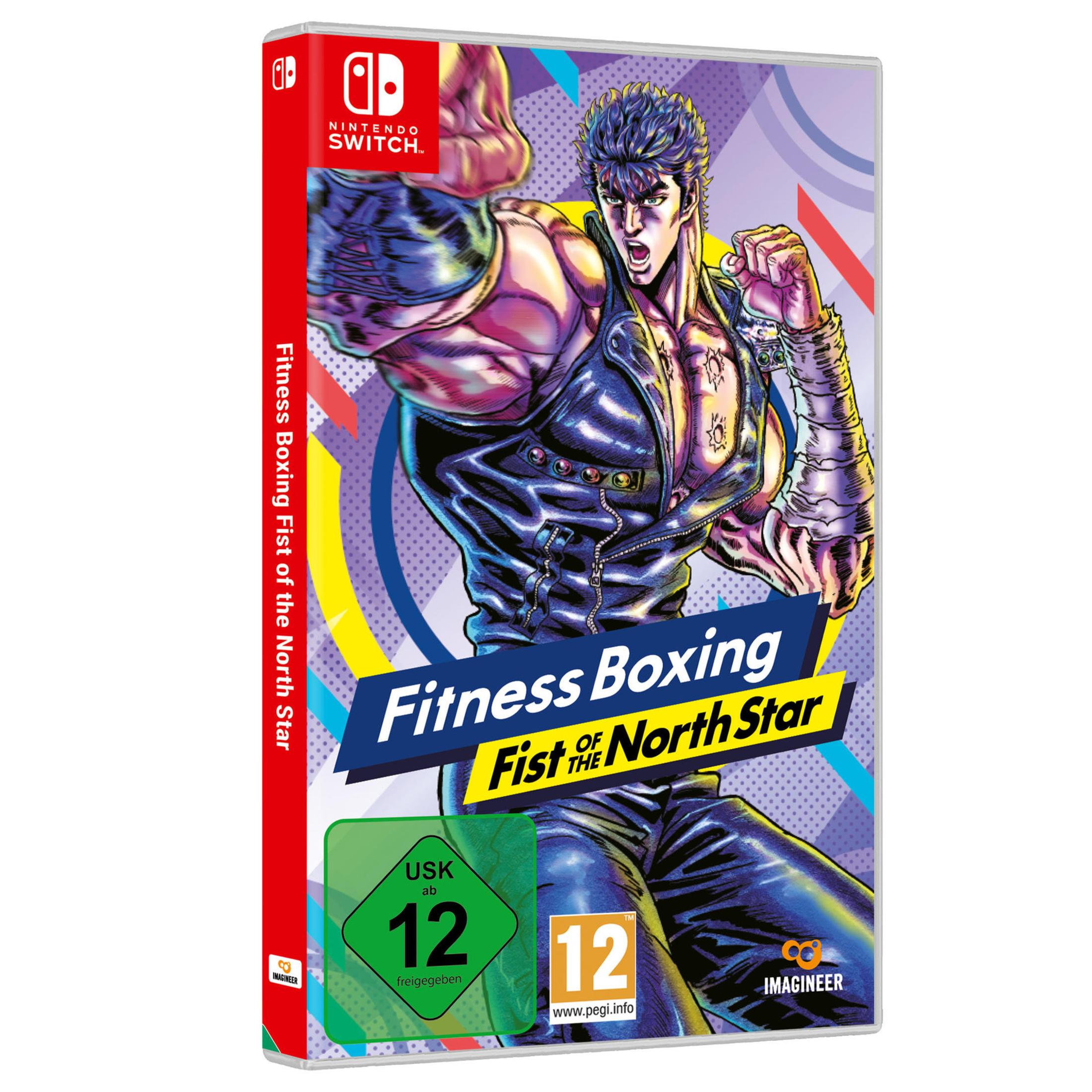 Fitness Boxing: Fist of the North Star Spielhülle für Nintendo Switch, mit Cartoonfigur auf dem Cover.