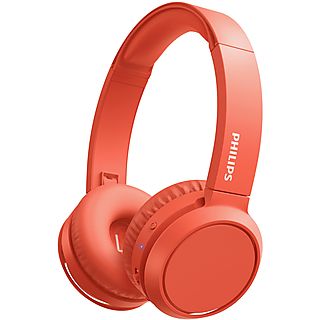 Auriculares inalámbricos - PHILIPS TAH4205RD/00, Supraaurales, Bluetooth, Rojo