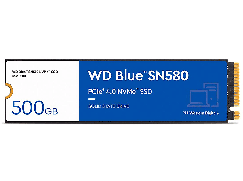 WD WDS500G3B0E SN580 500GB, 500 GB, SSD, 0 Zoll, intern
