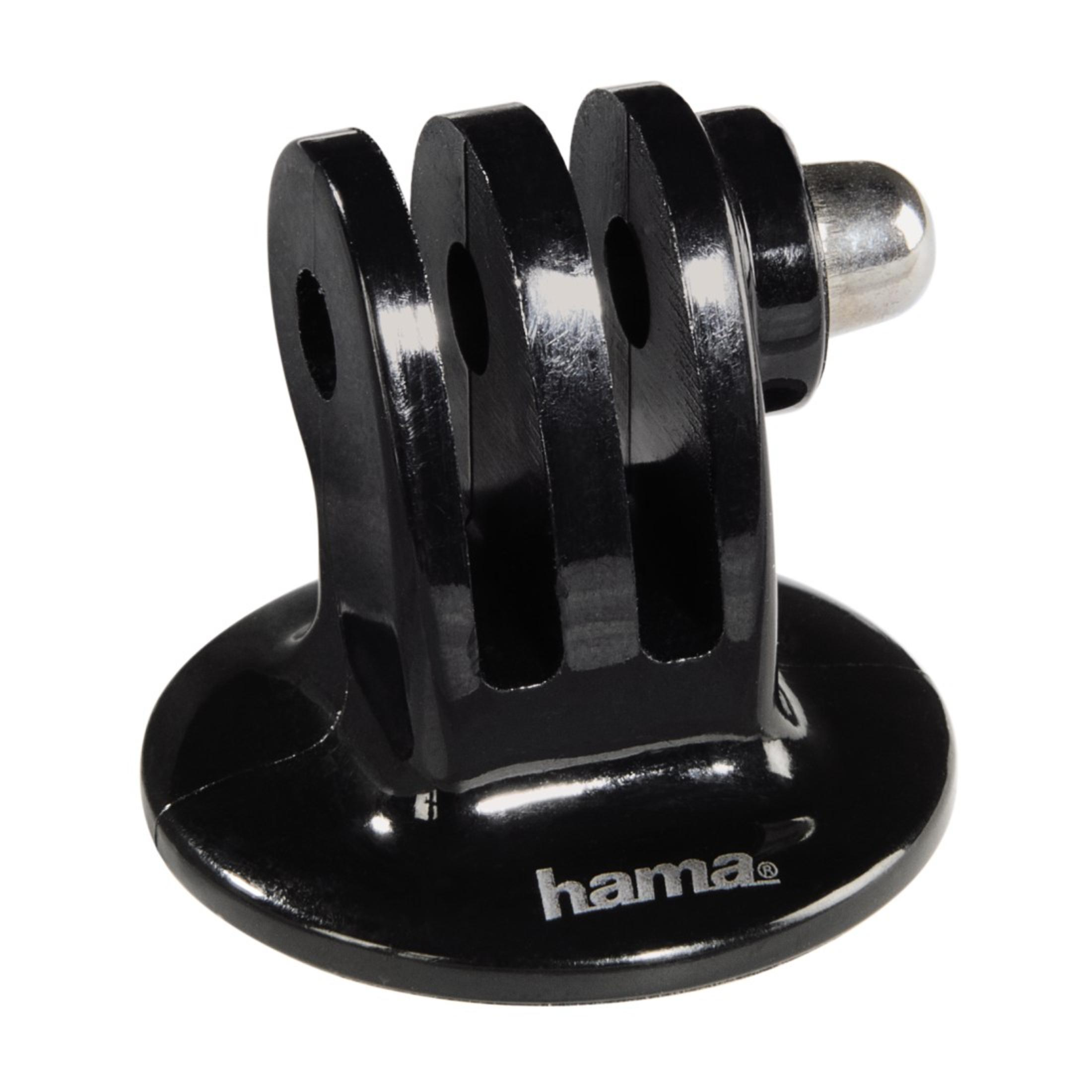Supporto per action cam Hama nero con tre rebbi e una vite.