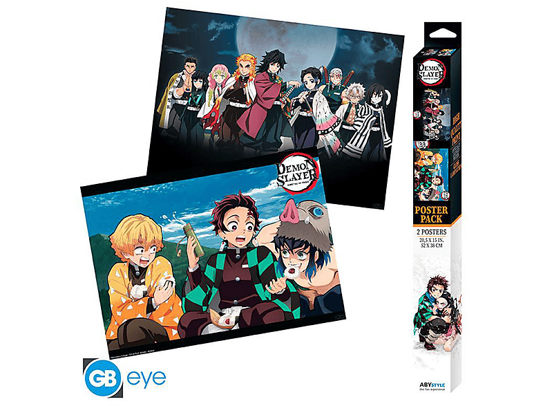 Póster Abystyle Set 2 Chibi Posters Series 2 Demon Slayer Poster 52x38 Mediamarkt 1662