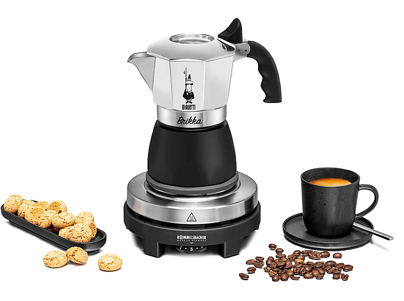 ROMMELSBACHER RK 505/K ESPRESSO GESCHENKSET Espresso-Set Edelstahl/Schwarz