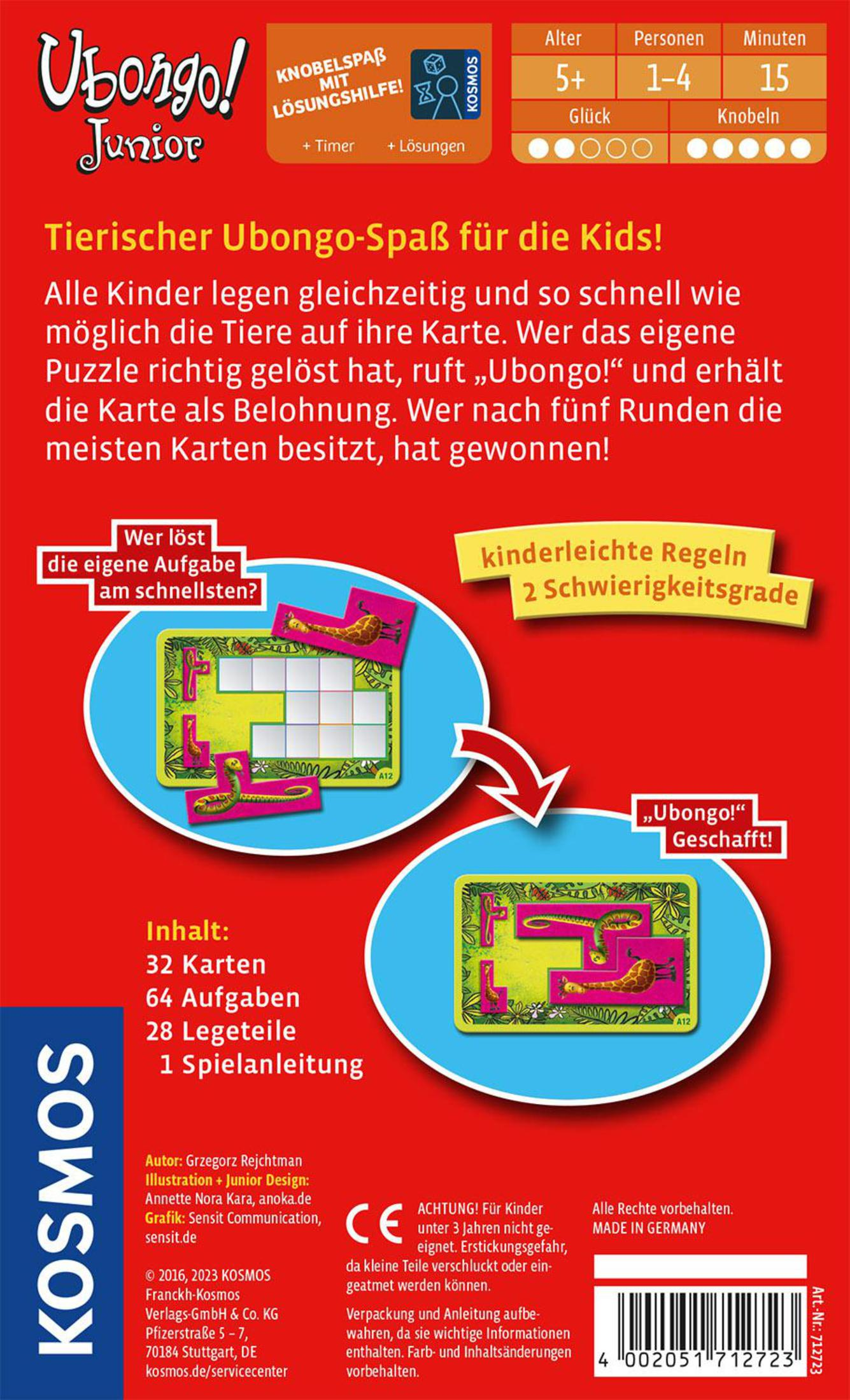 Die Rückseite einer Brettspielbox. Die Box hat Text und Grafiken der Spielkomponenten.