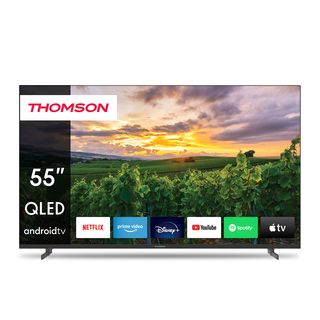 TV QLED 55" - THOMSON 55QA2S13, UHD 4K, Smart TV, DVB-T2 (H.265), Negro
