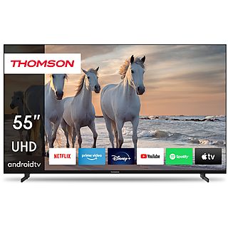 TV LED 55" - THOMSON 55UA5S13, UHD 4K, ARM CA55 Quad core with TEE 1.5GHz, Smart TV, DVB-T2 (H.265), Negro