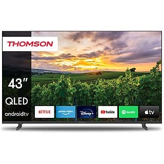 TV QLED 43" - THOMSON 43QA2S13, UHD 4K, Smart TV, DVB-T2 (H.265), Negro