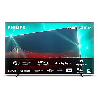 TV OLED 48" - PHILIPS PHI48OLED718_12, UHD 4K, Philips P5, Smart TV, DVB-T2 (H.265), Inox