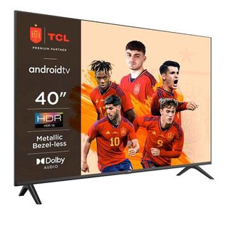 TV LED 40" - TCL 40S5401A, Full-HD, Cuatro núcleos, Smart TV, DVB-T2 (H.265), Metal oscuro cepillado