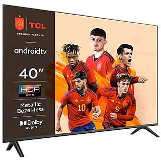 TV LED 40" - TCL 40S5401A, Full-HD, Cuatro núcleos, Smart TV, DVB-T2 (H.265), Metal oscuro cepillado