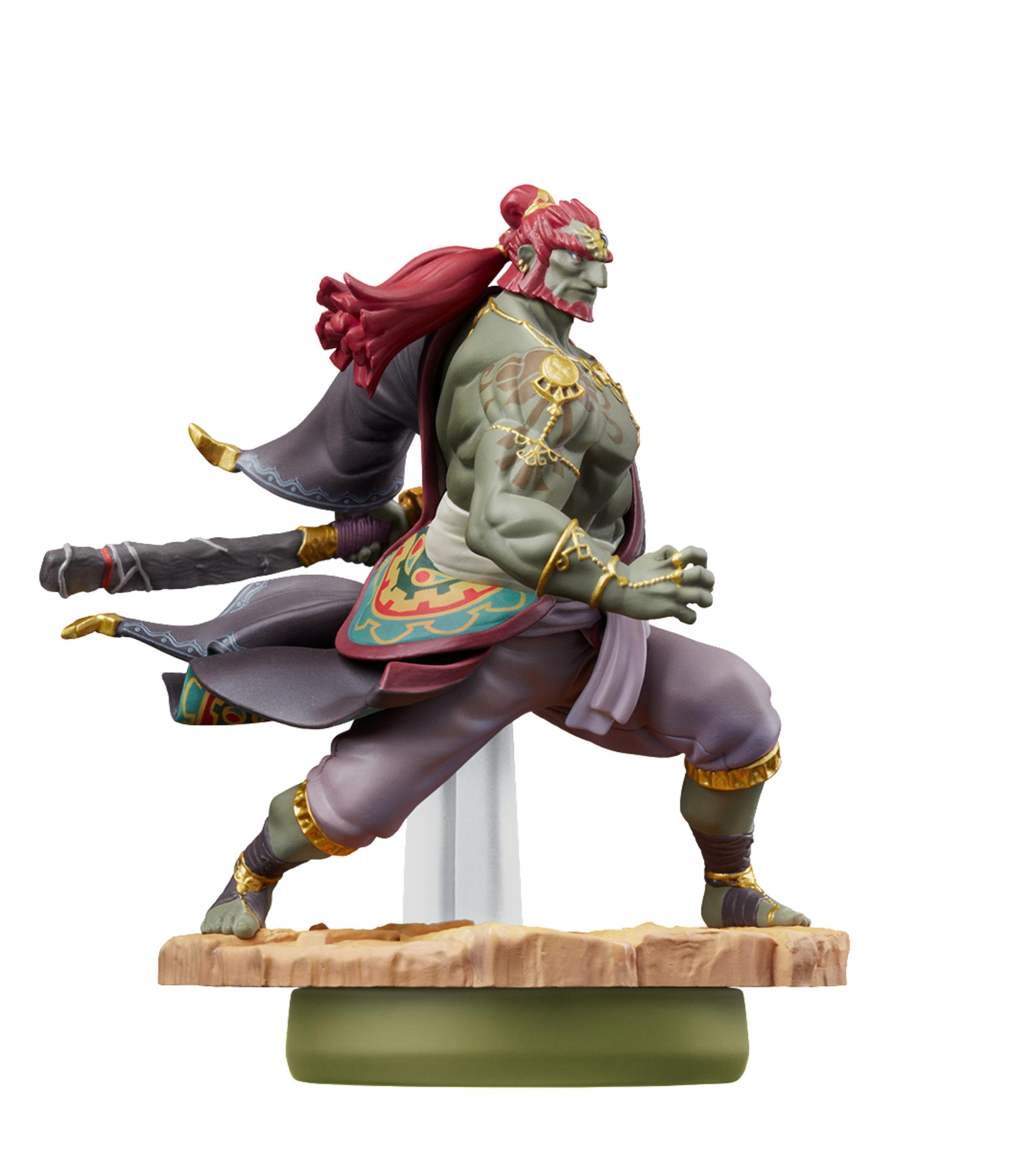 Figurka amiibo Ganondorfa w dynamicznej pozie, prezentująca wygląd i detale postaci.