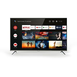 TV LCD 55" - TCL 208380618, UHD 4K, Quad Core, Smart TV, DVB-T2 (H.265), Negro