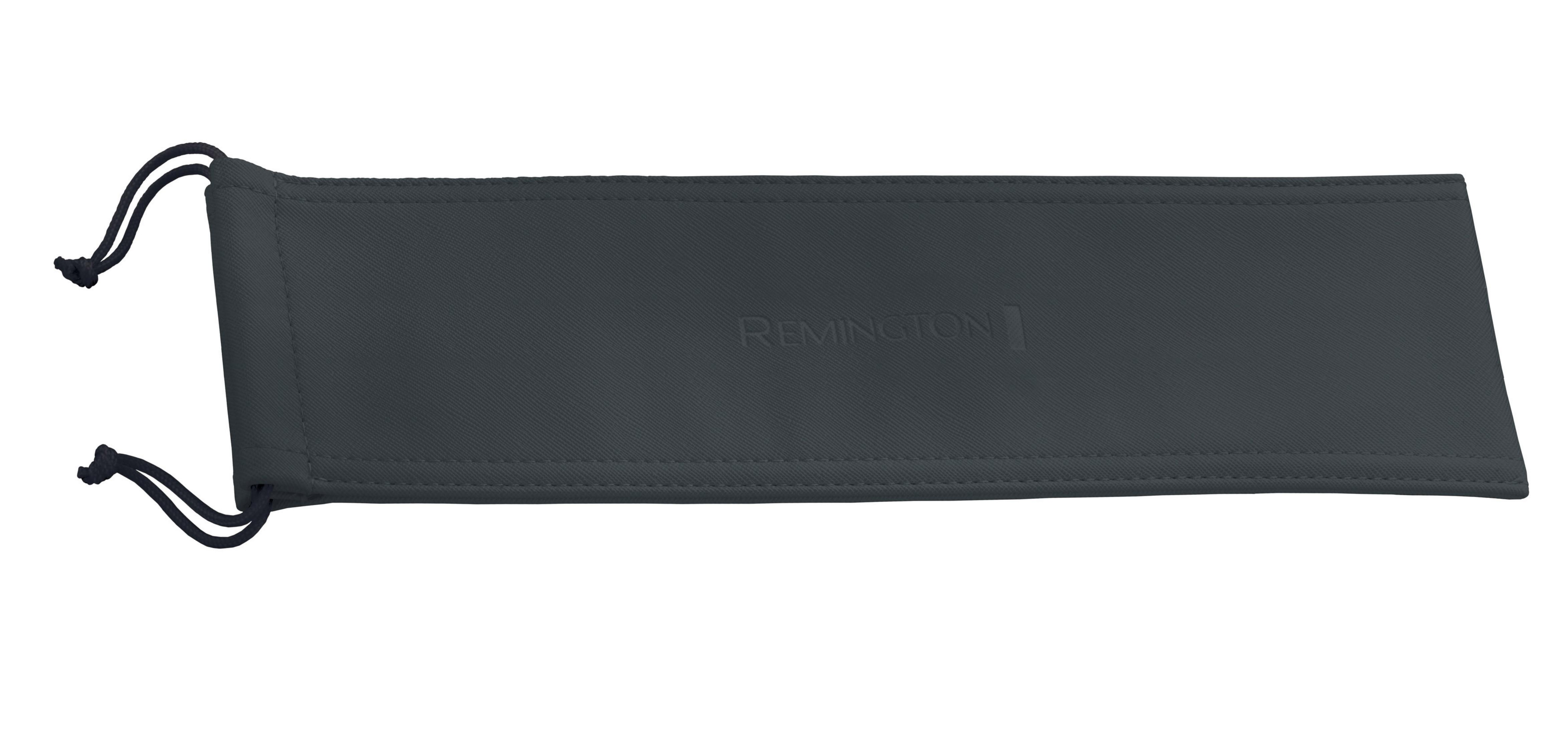 Ciemnoszara, prostokątna torba ze sznurkiem. Na torbie znajduje się napis 'Remington'.
