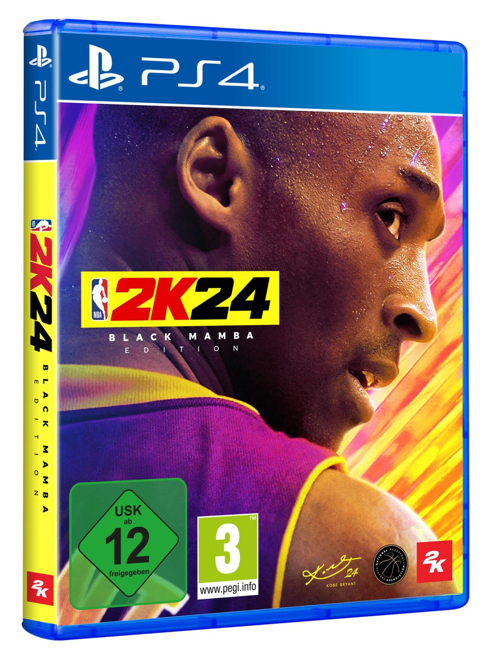 Das Cover einer PS4-Spielhülle. Das Spiel heißt '2K24 Black Mamba Edition'.
