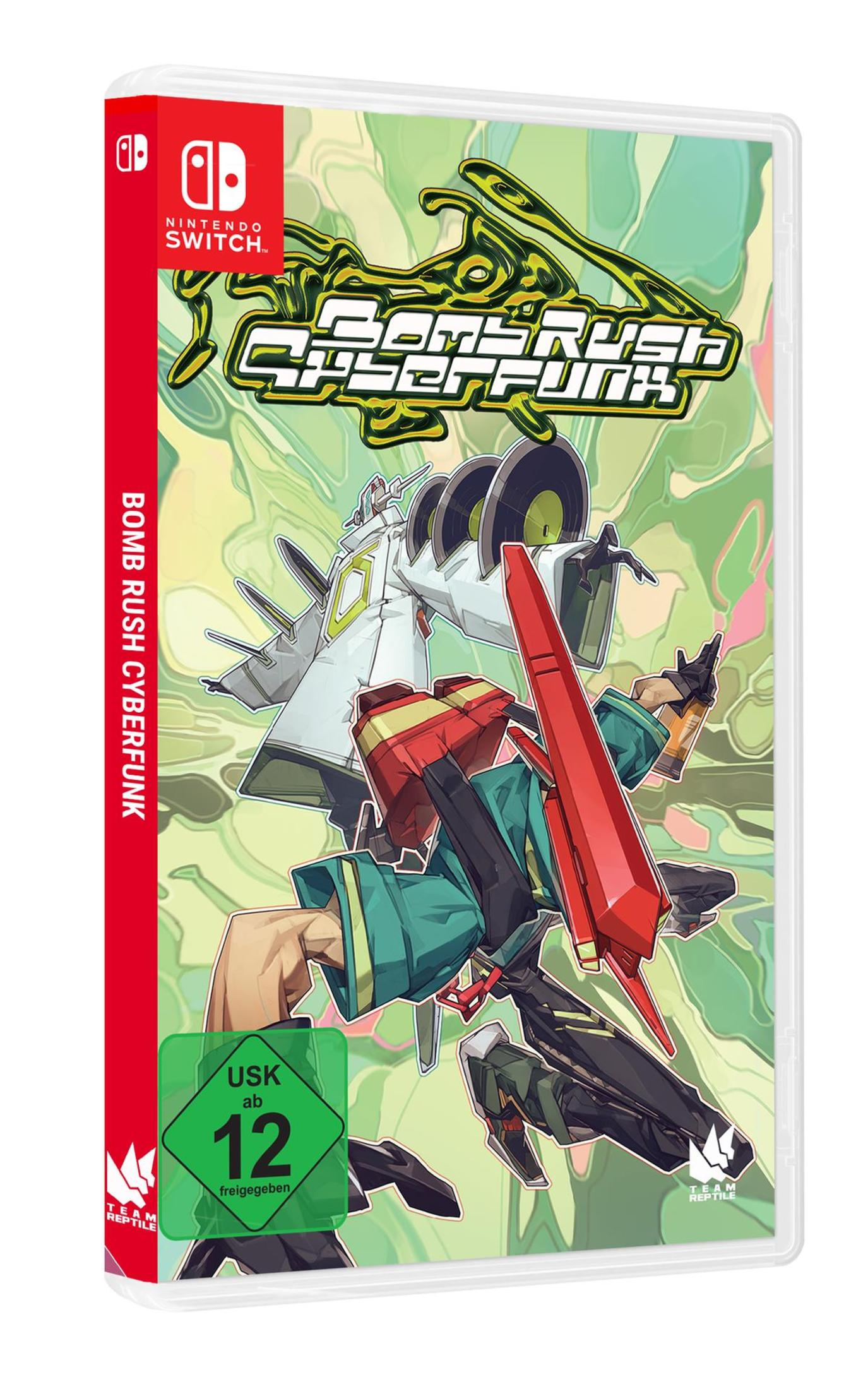 Videospielbox für Nintendo Switch, mit farbenfroher Anime-Kunst.