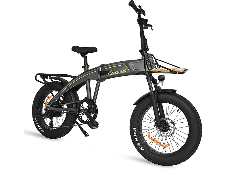 SACHSENRAD F6 Safari mit 85N.M Bafang Geländemotor Kompakt-/Faltrad (Laufradgröße: 20 Zoll, Unisex-Rad, 374,4, grau)