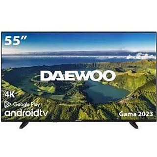 TV LED 55" - DAEWOO 55DM72UA, UHD 4K, Quad Core, Smart TV, DVB-T2 (H.265), Negro