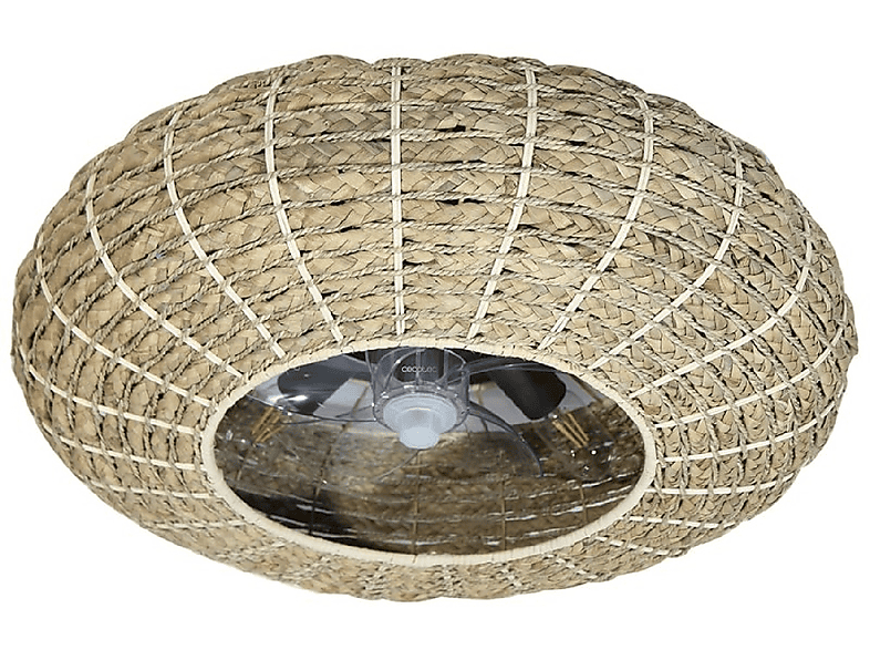 Ventilador de techo - CECOTEC EnergySilence LampAero 650 Natural Wicker