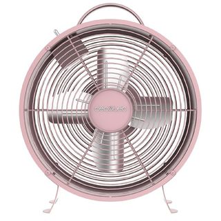Ventilador de sobremesa - CECOTEC EnergySilence 400 RetroDesk Pink, 25 W, 2 velocidades, Green