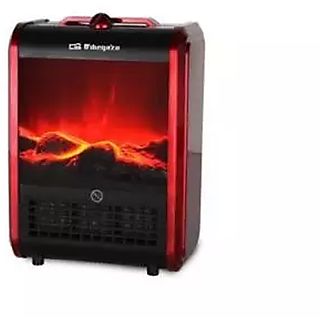 Calefactor cerámico - ORBEGOZO CM 9015, 1500 W, 2 niveles de calor, Rojo y negro