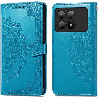 IMOSHION Mandala Bookcase Telefoonhoesje voor Xiaomi Poco X6 Pro Turquoise