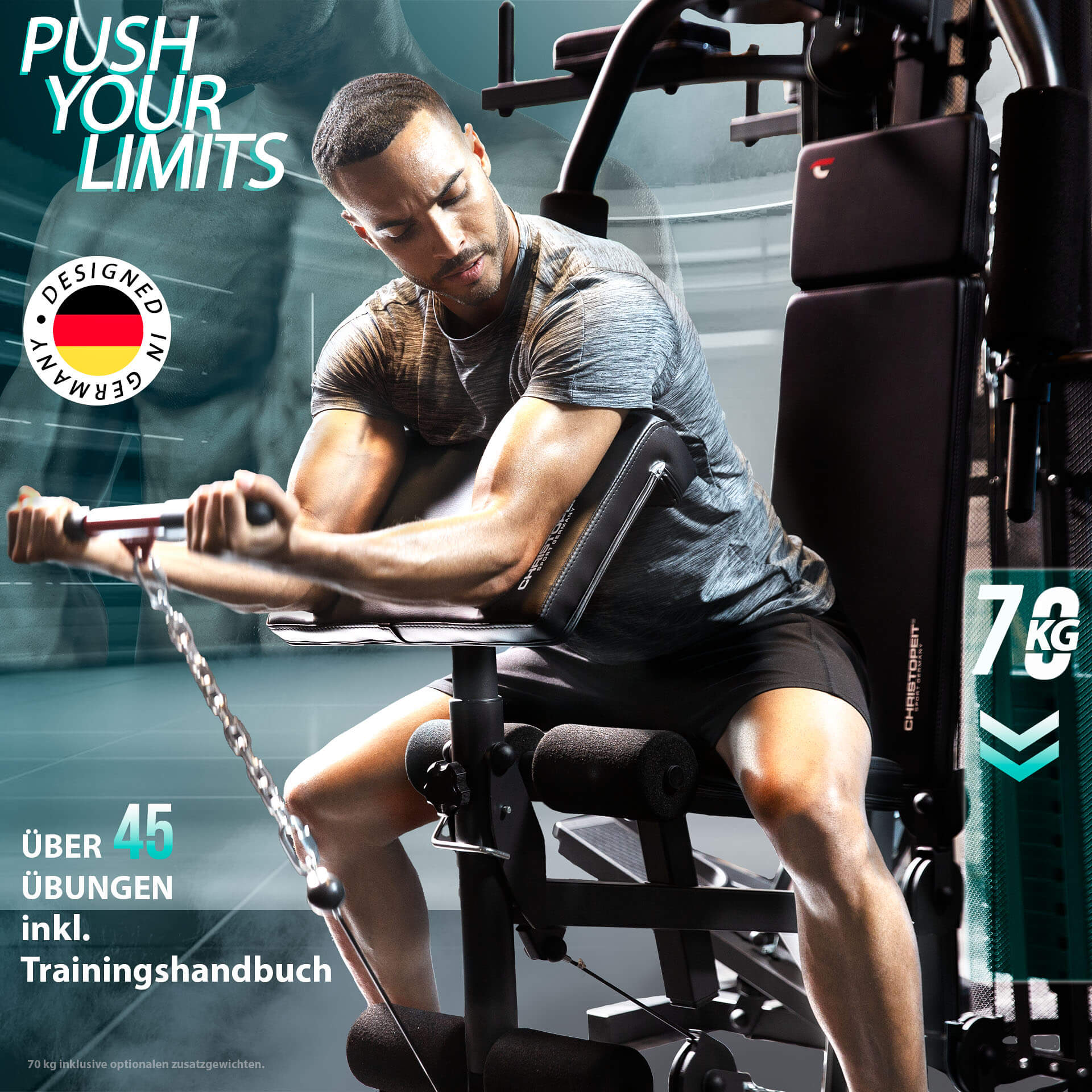 CHRISTOPEIT-SPORT GERMANY SP 5000 Kraftstation, Schwarz