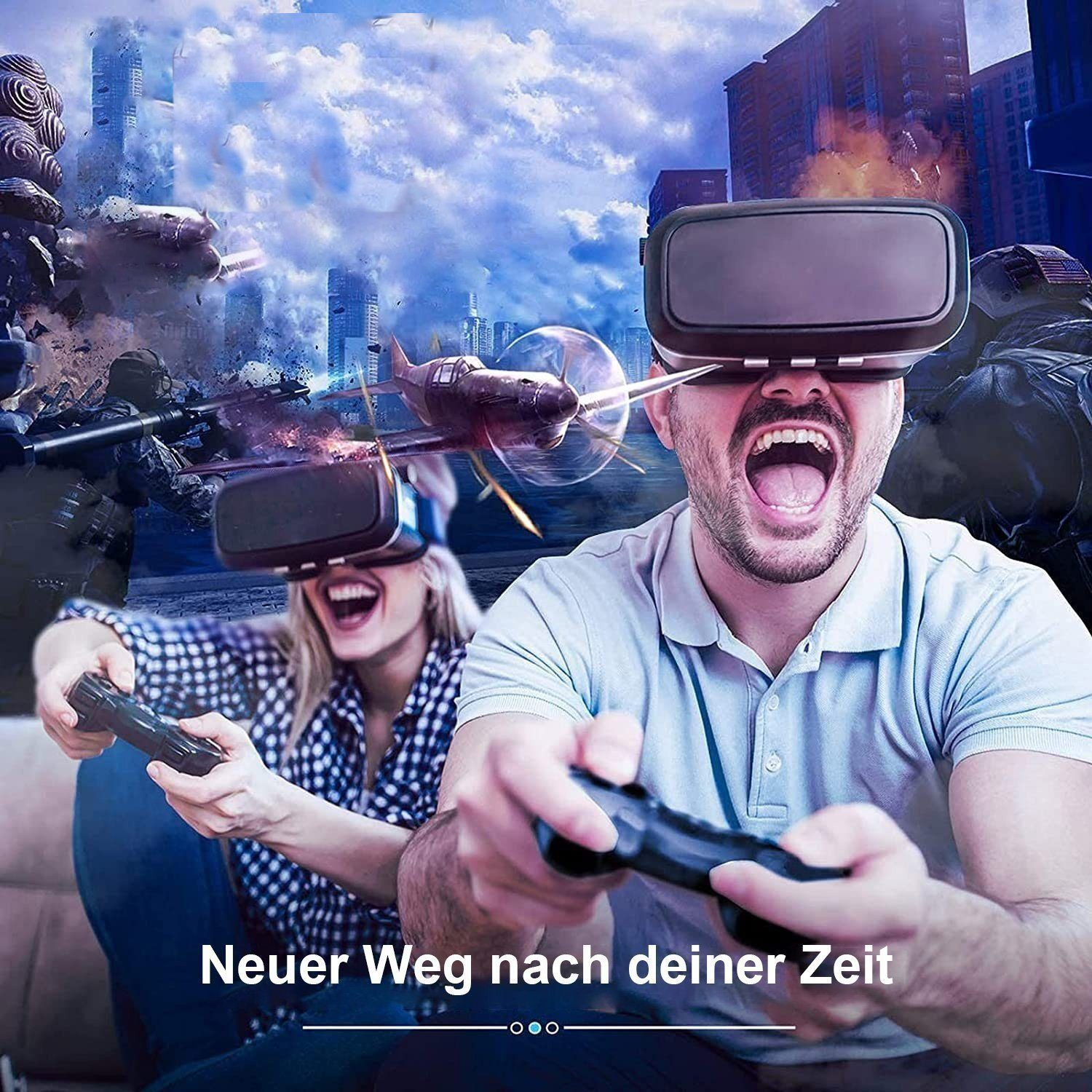Zwei Personen mit VR-Headsets spielen ein Spiel.