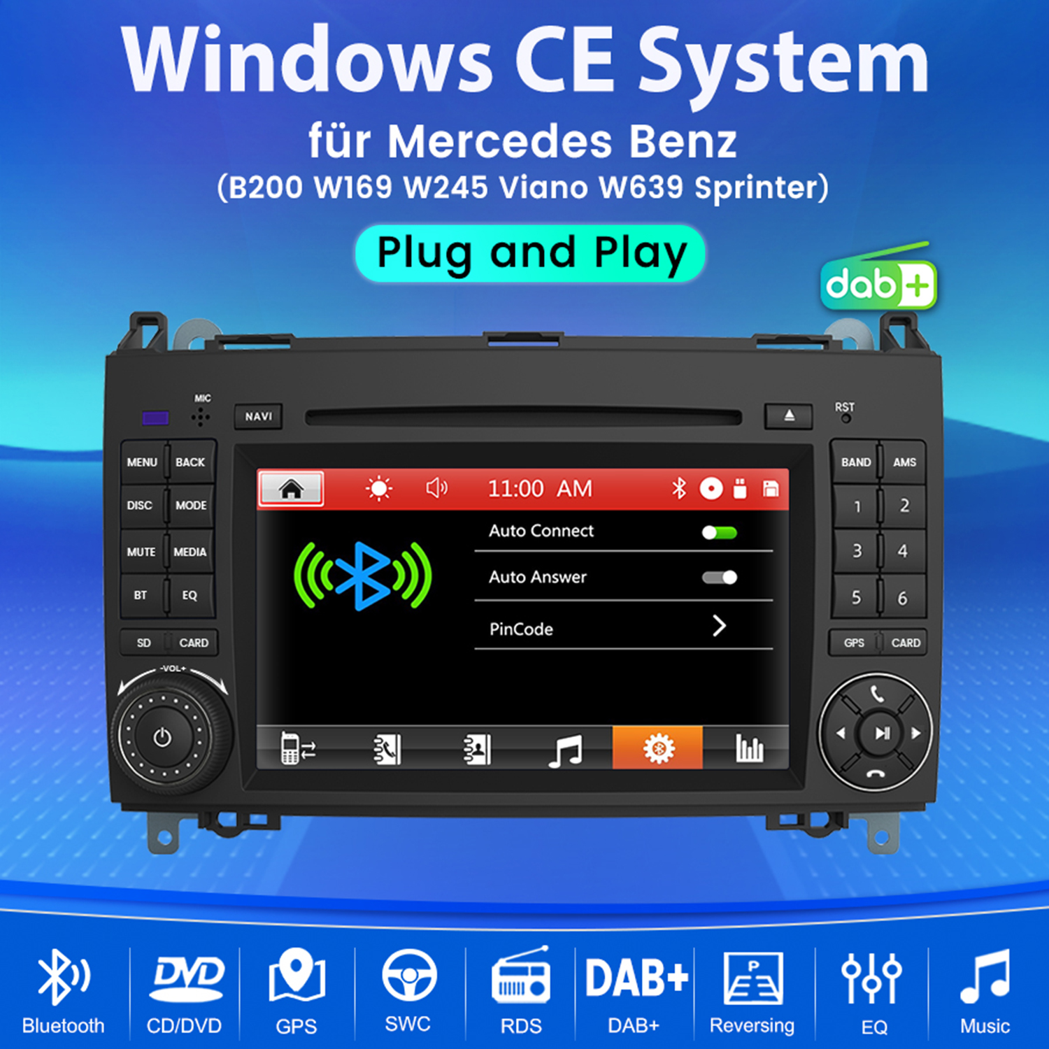 Mercedes Vito Mercedes W169 Uhr Einstellen Tachometer Instrument