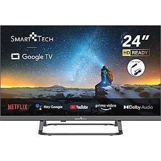 TV LED 24" - SMART TECH 24HG01VC, HD LED Google Televisiore, HD, Arm Cortex-A55*4 1.45GHz, Smart TV, DVB-T2 (H.265), Gris