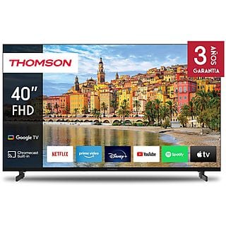 TV LED 40" - THOMSON Google TV 40" FHD, Full-HD, Smart TV, DVB-T2 (H.265), Negro
