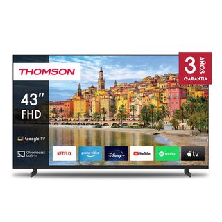 TV LED 43" - THOMSON Google TV 43" FHD, Full-HD, Smart TV, DVB-T2 (H.265), Negro