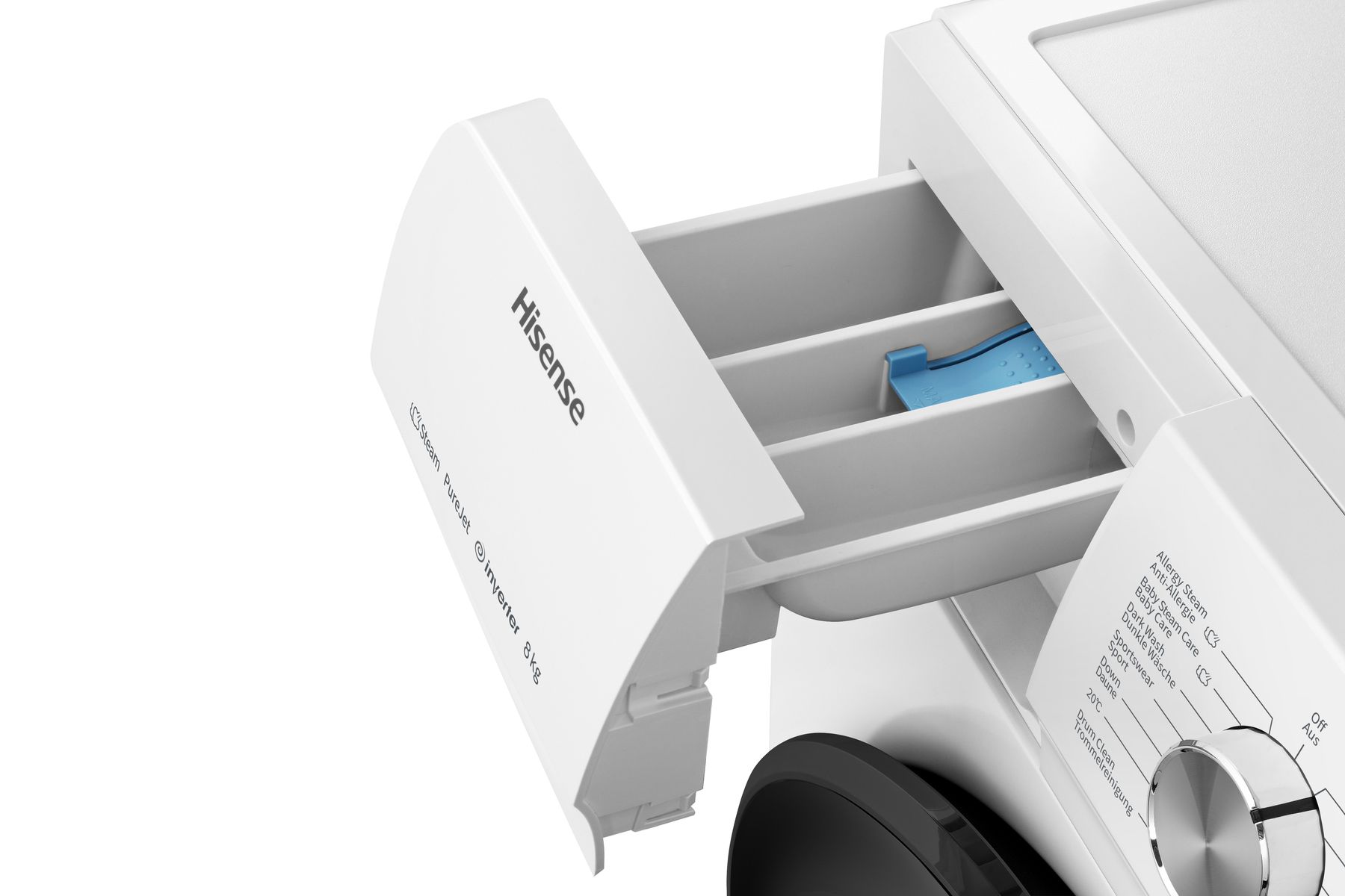HISENSE WFQA8014EVJM LAVATRICE, Caricamento frontale, 8 kg, 11 programmi, Profondità 540 mm, Giri 1400 rpm, BIANCO, livello rumorosità centrifuga 72 dB(A), Classe A