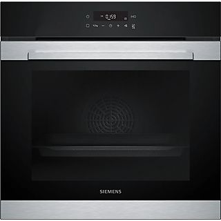 Horno multifunción - SIEMENS SIEHB372ABS0, Integrable, Cable de corriente, Pirolítico, 71 l, 59,4 cm, Inox