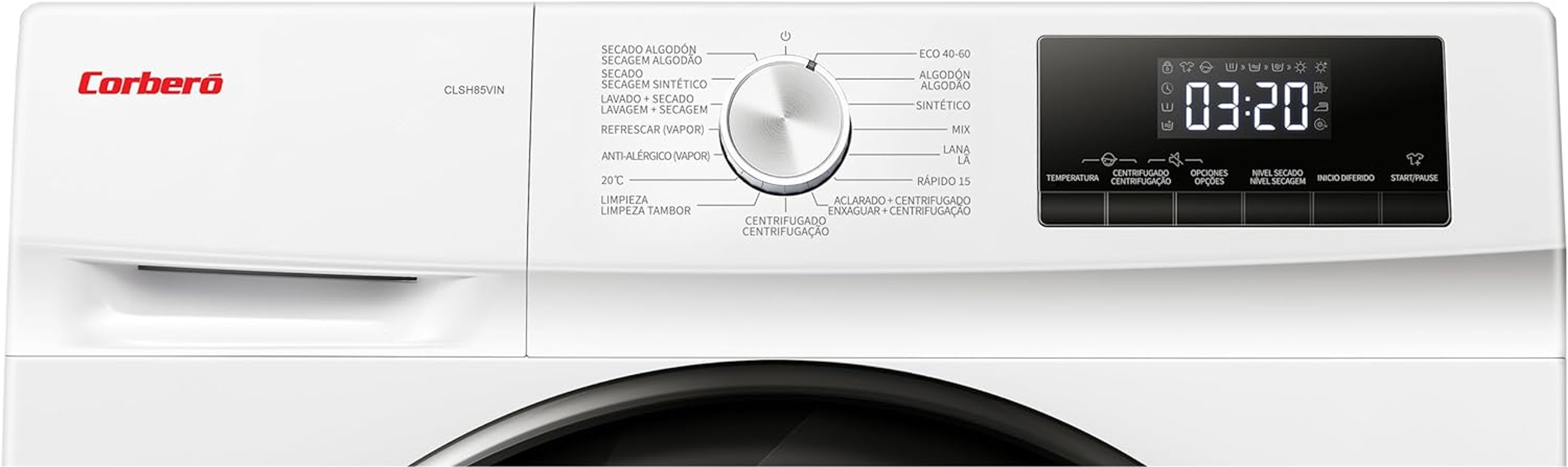 Se está probando un detector de humo blanco con un palo de madera. El texto dice: 'Operación desde el suelo posible'.